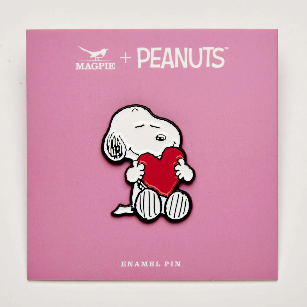 Snoopy Enamel Pin - Heart