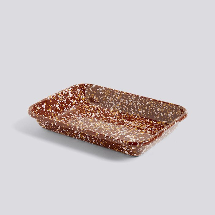 HAY ENAMEL / TRAY RECTANGULAR - Brown