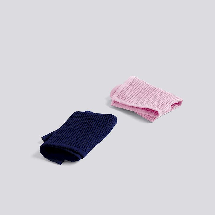 HAY WAFFLE DISH CLOTH 2 PCS - Rose Blue