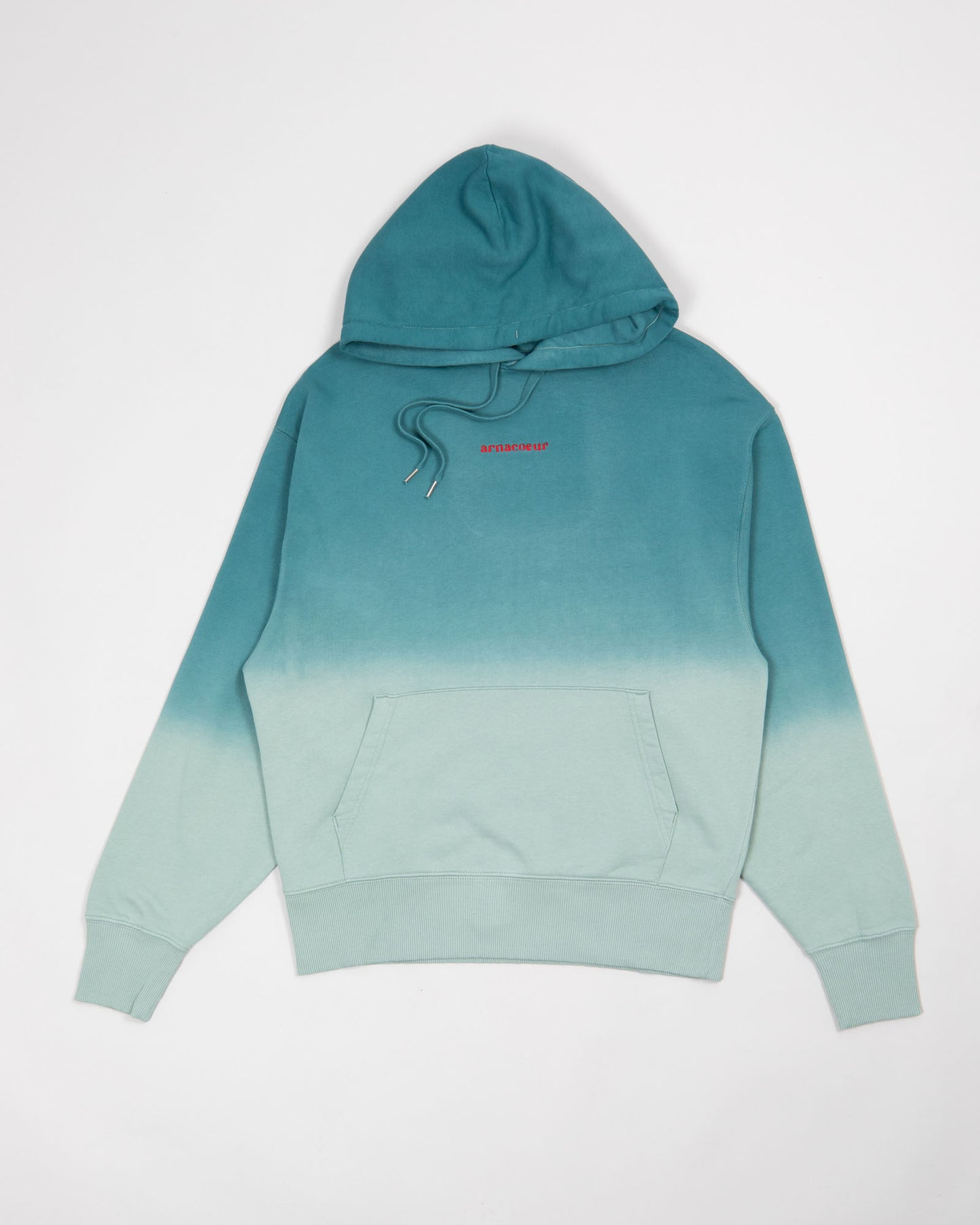 HOODIE BRODERIE CLASSIC - Dip Dye Green