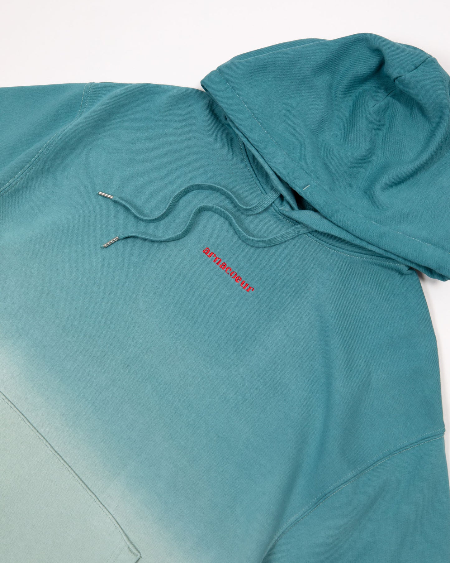 HOODIE BRODERIE CLASSIC - Dip Dye Green