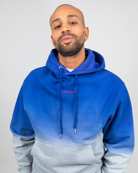 HOODIE BRODERIE CLASSIC - Dip Dye Blue