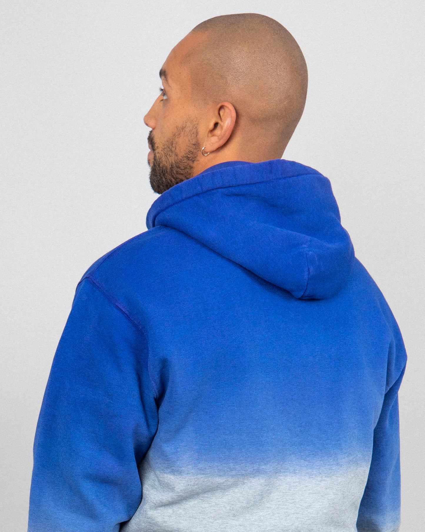 HOODIE BRODERIE CLASSIC - Dip Dye Blue