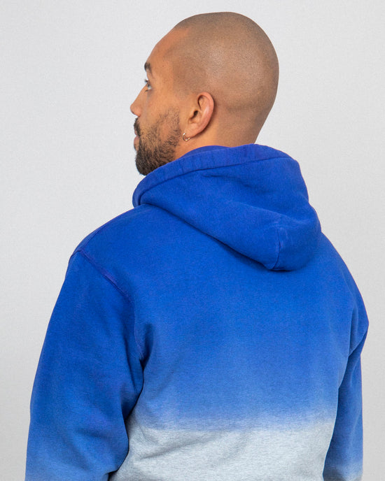 HOODIE BRODERIE CLASSIC - Dip Dye Blue