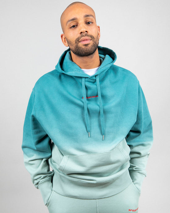 HOODIE BRODERIE CLASSIC - Dip Dye Green