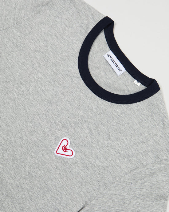 T-SHIRT PATCH - Heather Grey Ringer