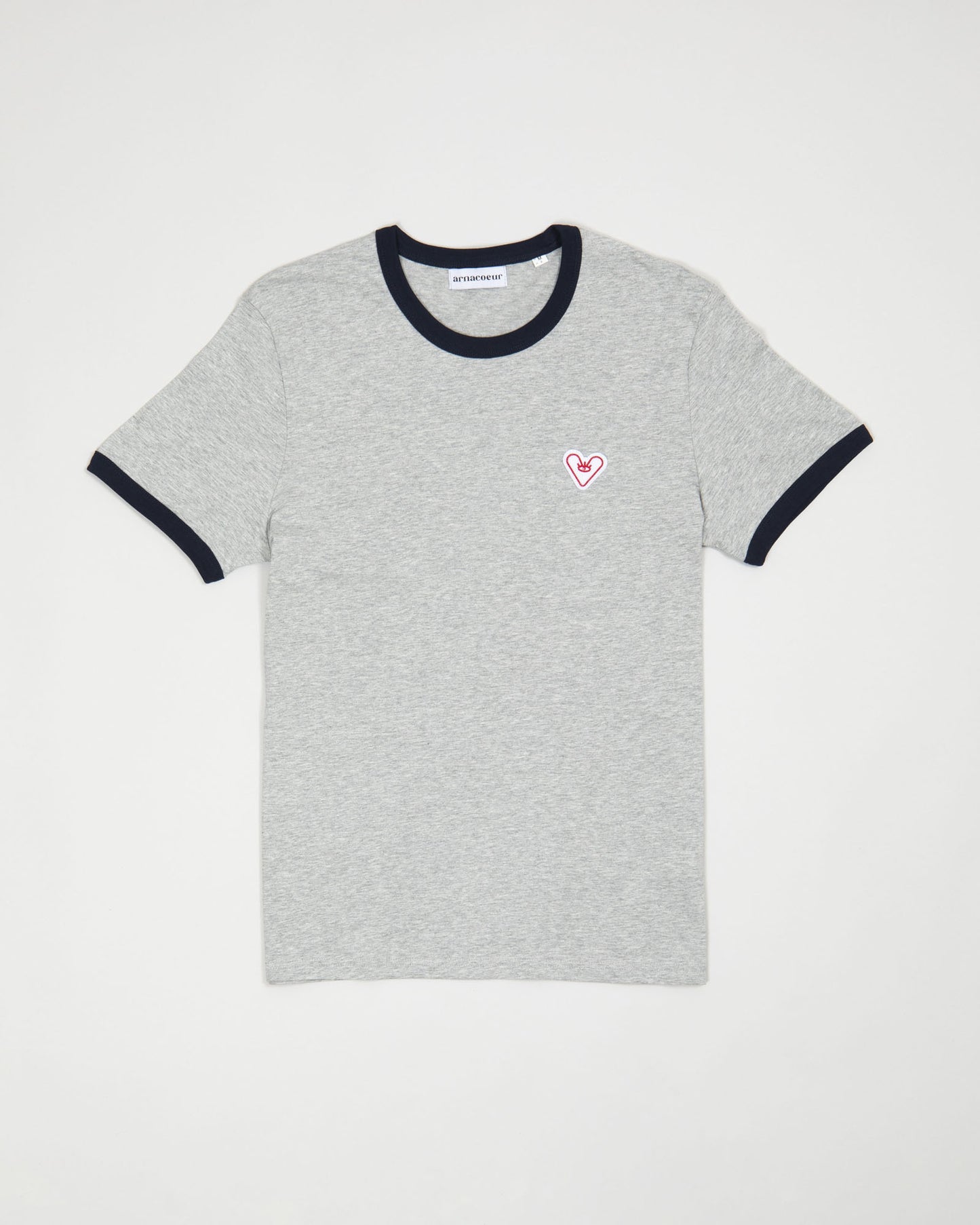 T-SHIRT PATCH - Heather Grey Ringer