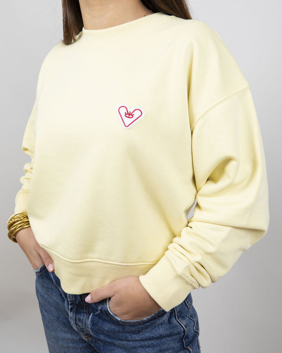 SWEATSHIRT PATCH WOMEN - Butter