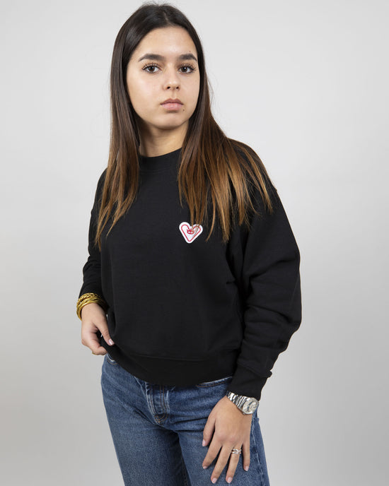 SWEATSHIRT PATCH WOMEN - Black