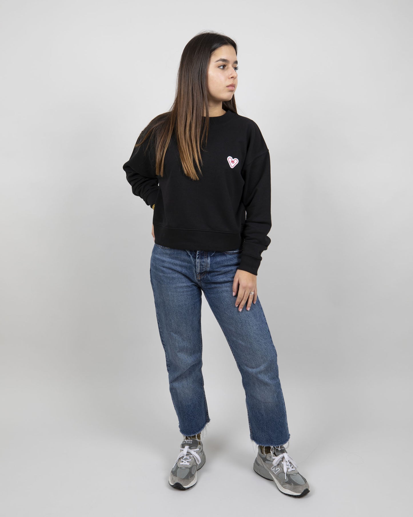 SWEATSHIRT PATCH WOMEN - Black