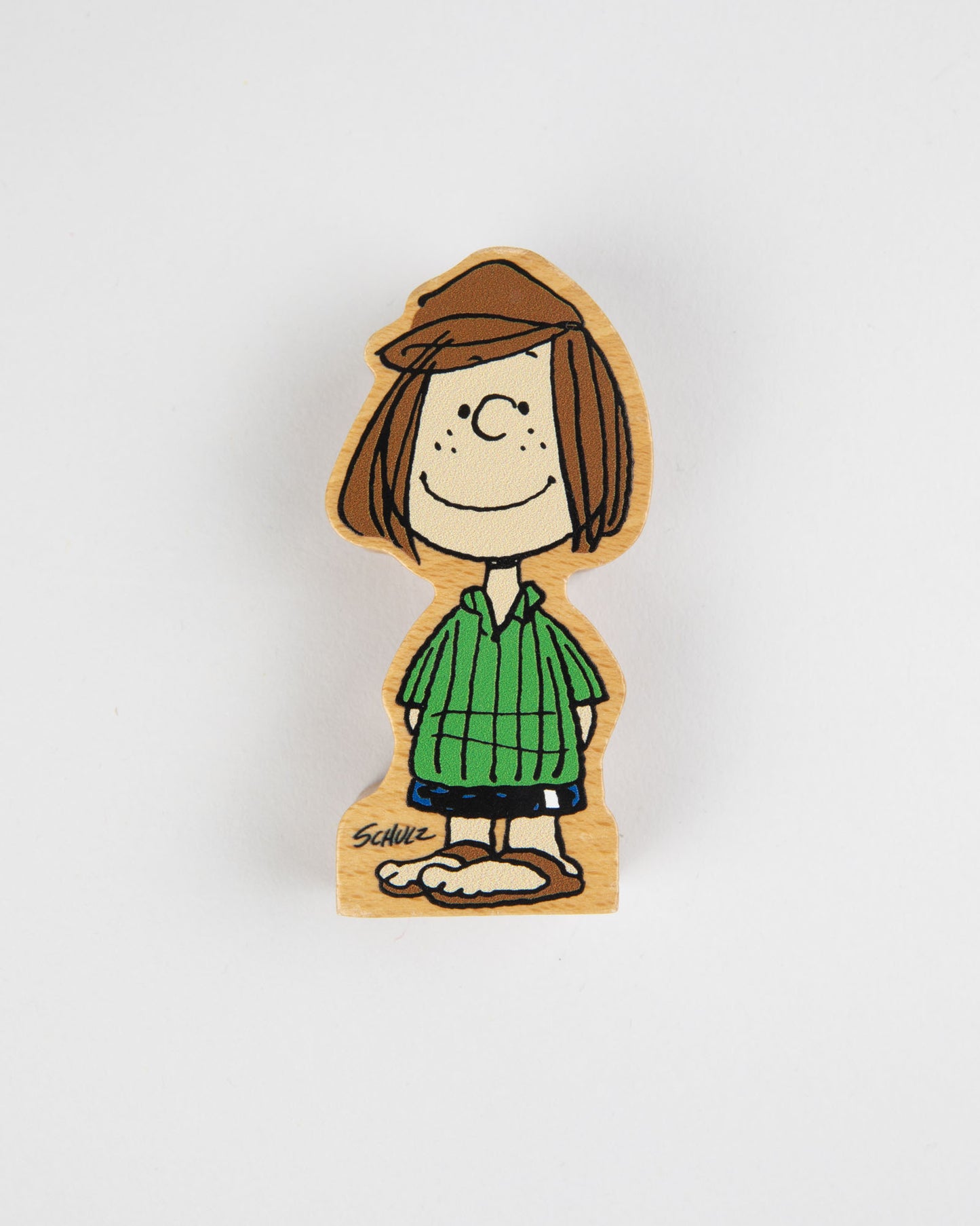 Snoopy Wood Block - Peppermint Patty