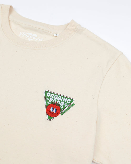 T-SHIRT BRODERIE TOMATO - Natural Raw
