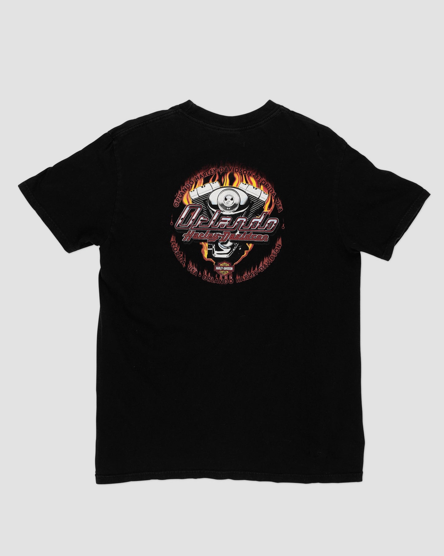 Charger l&amp;#39;image dans la galerie, T-shirt Vintage 2010 Harley Davidson Logo Flame Orlando
