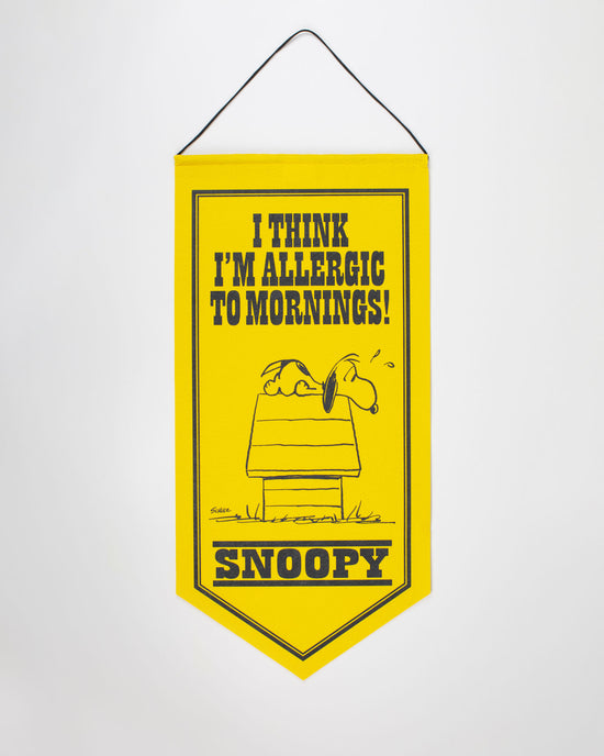 Snoopy Drapeau - Allergie to Mornings Pennant